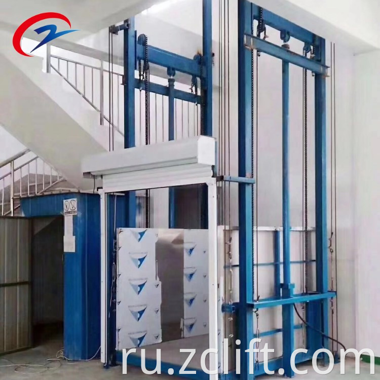 Double Guide Rail Cargo Lift9